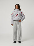 DAXUEN Wide-leg trousers with pleated design and adjustable hem — model photo