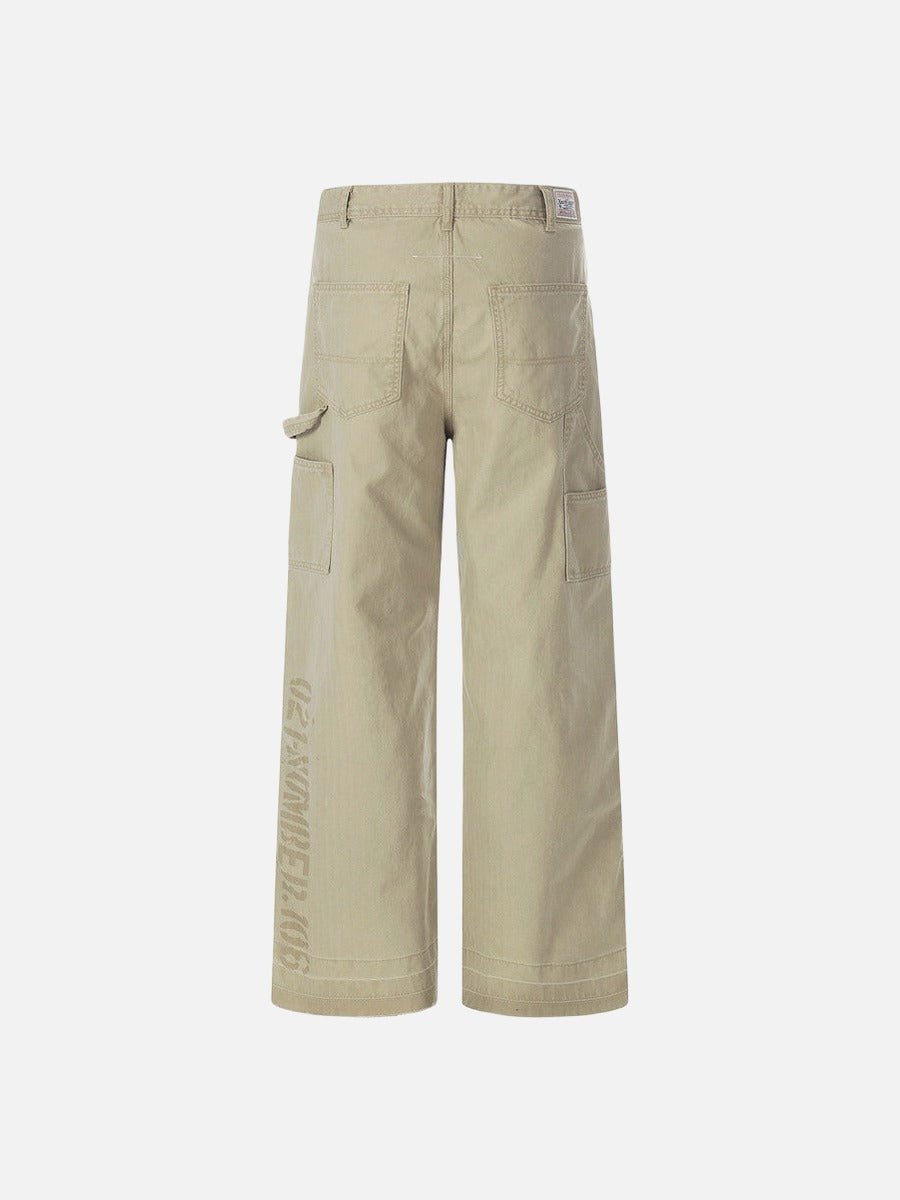 DAXUEN Loose-fitting wide-leg trousers in khaki and sage green