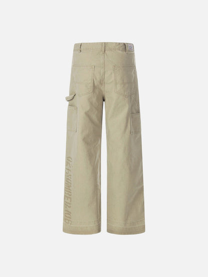 DAXUEN Loose-fitting wide-leg trousers in khaki and sage green