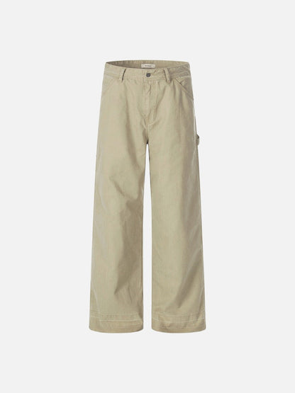 DAXUEN Loose-fitting wide-leg trousers in khaki and sage green