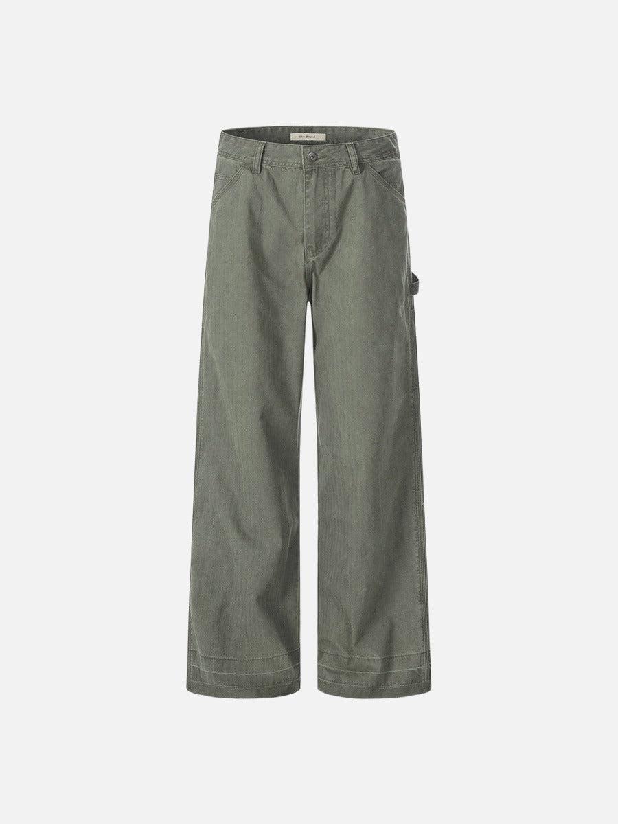 DAXUEN Loose-fitting wide-leg trousers in khaki and sage green