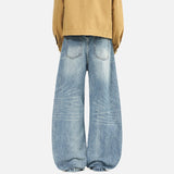 DAXUEN Wide leg vintage wash denim jeans