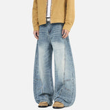 DAXUEN Wide leg vintage wash denim jeans
