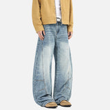DAXUEN Wide leg vintage wash denim jeans