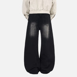 DAXUEN Wide leg vintage wash denim jeans