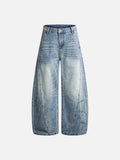 DAXUEN Wide leg vintage wash denim jeans