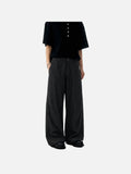 DAXUEN dark grey wide-leg denim pants