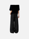 DAXUEN dark grey wide-leg denim pants