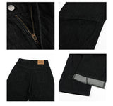 DAXUEN dark grey wide-leg denim pants