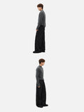 DAXUEN dark grey wide-leg denim pants