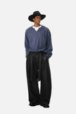 DAXUEN washed black oversized wide-leg pants
