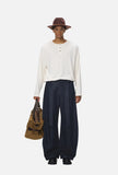 DAXUEN washed black oversized wide-leg pants