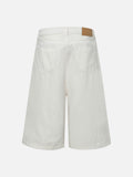DAXUEN Wide-leg white denim shorts