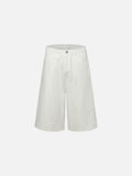DAXUEN Wide-leg white denim shorts