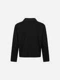 DAXUEN black textured knit top with winged and cloaked graphics