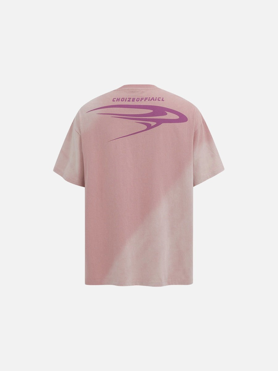 DAXUEN Oversized crew neck t-shirt with wing graphics