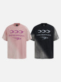 DAXUEN Oversized crew neck t-shirt with wing graphics