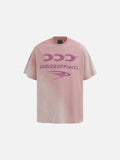 DAXUEN Oversized crew neck t-shirt with wing graphics