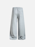 DAXUEN grey wide-leg sweatpants with winged horse and cross graphics
