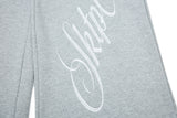 DAXUEN grey wide-leg sweatpants with winged horse and cross graphics
