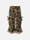 Woodland Camouflage Wide-Leg Cargo Pants