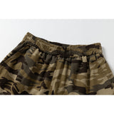 DAXUEN woodland camouflage wide-leg cargo pants