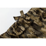 DAXUEN woodland camouflage wide-leg cargo pants