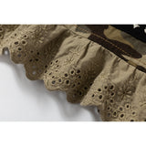 DAXUEN woodland camouflage wide-leg cargo pants