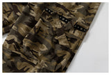 DAXUEN woodland camouflage wide-leg cargo pants