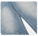 DAXUEN light blue faded wide-leg denim jeans