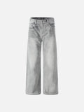 DAXUEN Wide-leg jeans in light washed grey denim