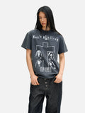 DAXUEN black yellow crescent moon graphic t-shirt