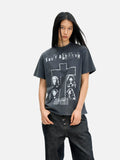 DAXUEN black yellow crescent moon graphic t-shirt