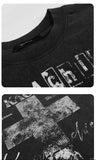 DAXUEN black yellow crescent moon graphic t-shirt