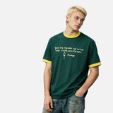 DAXUEN Ringer t-shirt with graphic print and contrasting trim