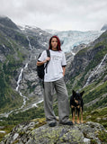 DAXUEN Ringer t-shirt with graphic print and contrasting trim — model photo