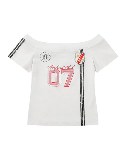 Vintage Off-Shoulder Sport Tee