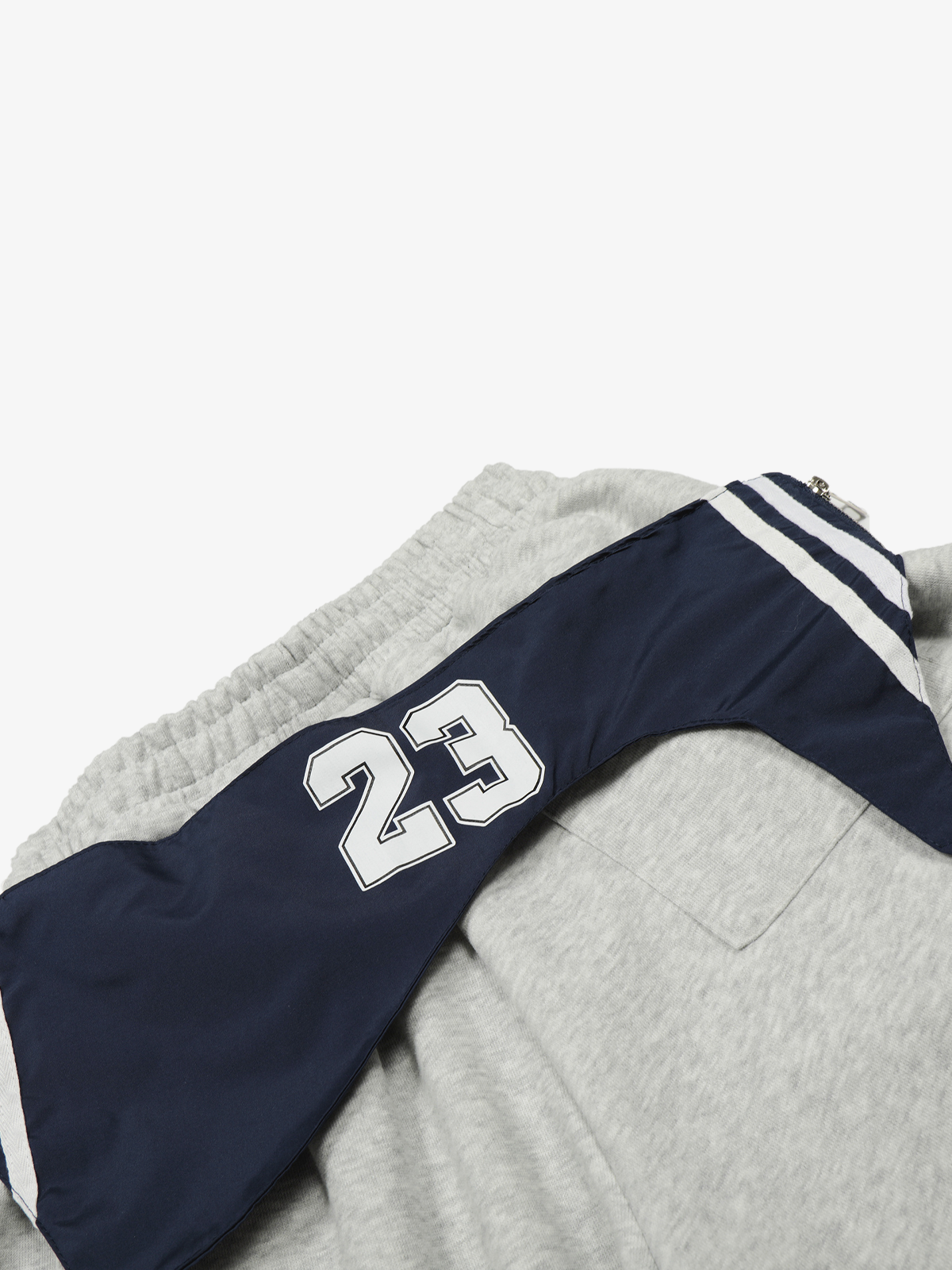 Foldover Striped Baggy Sweatpants