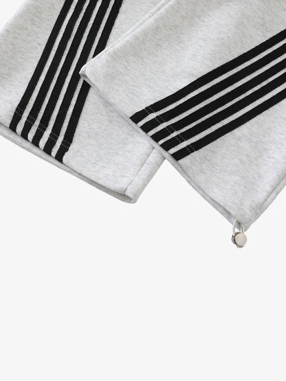 Crest & Sword Graphic Side Stripe Sweatpants; Flower Ash / L, Flower Ash / XL, Flower Ash / 2XL