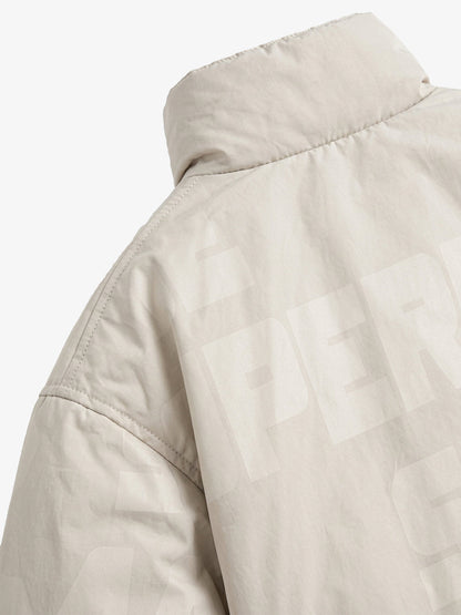 Embroidered All-Over Print Padded Coats