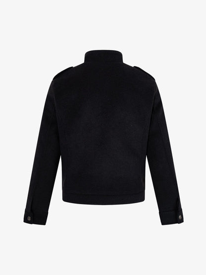 Structural Metal Buckle Jacket; Black / M, Black / L, Black / XL, Black / 2XL