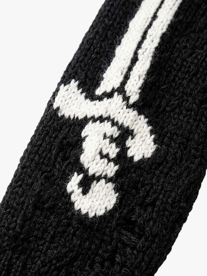 Salt Bones Skull Graphic Knit Sweater; Basic Black / S, Basic Black / M, Basic Black / L, Basic Black / XL, Basic Black / 2XL