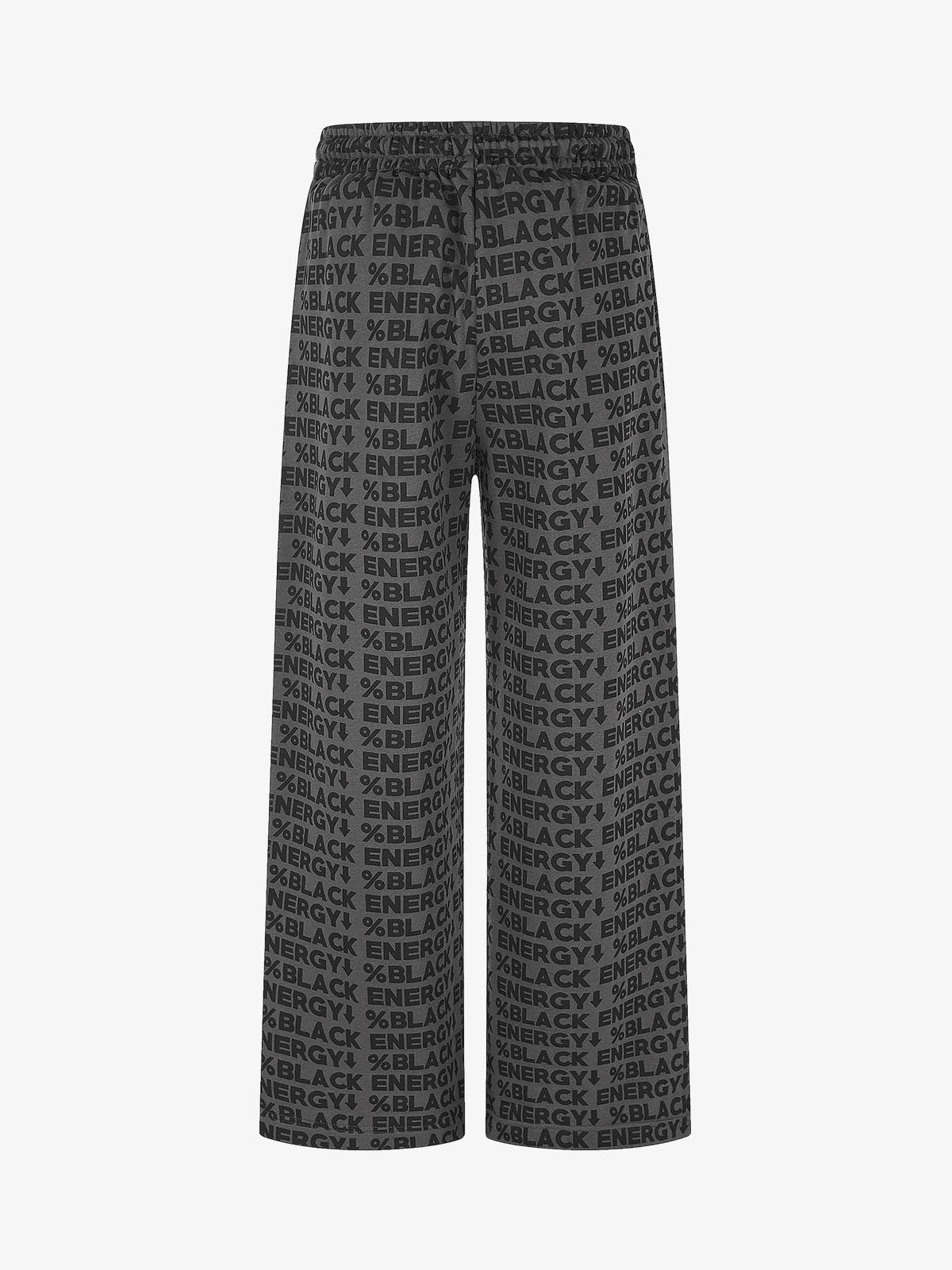 All-Over Letter Graphic Sweatpants; Black / S, Black / M, Black / L, Black / XL