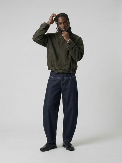 Wide-Leg Balloon Denim Jeans