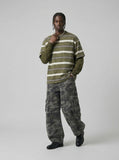 Wide-Leg Camouflage Cargo Pants
