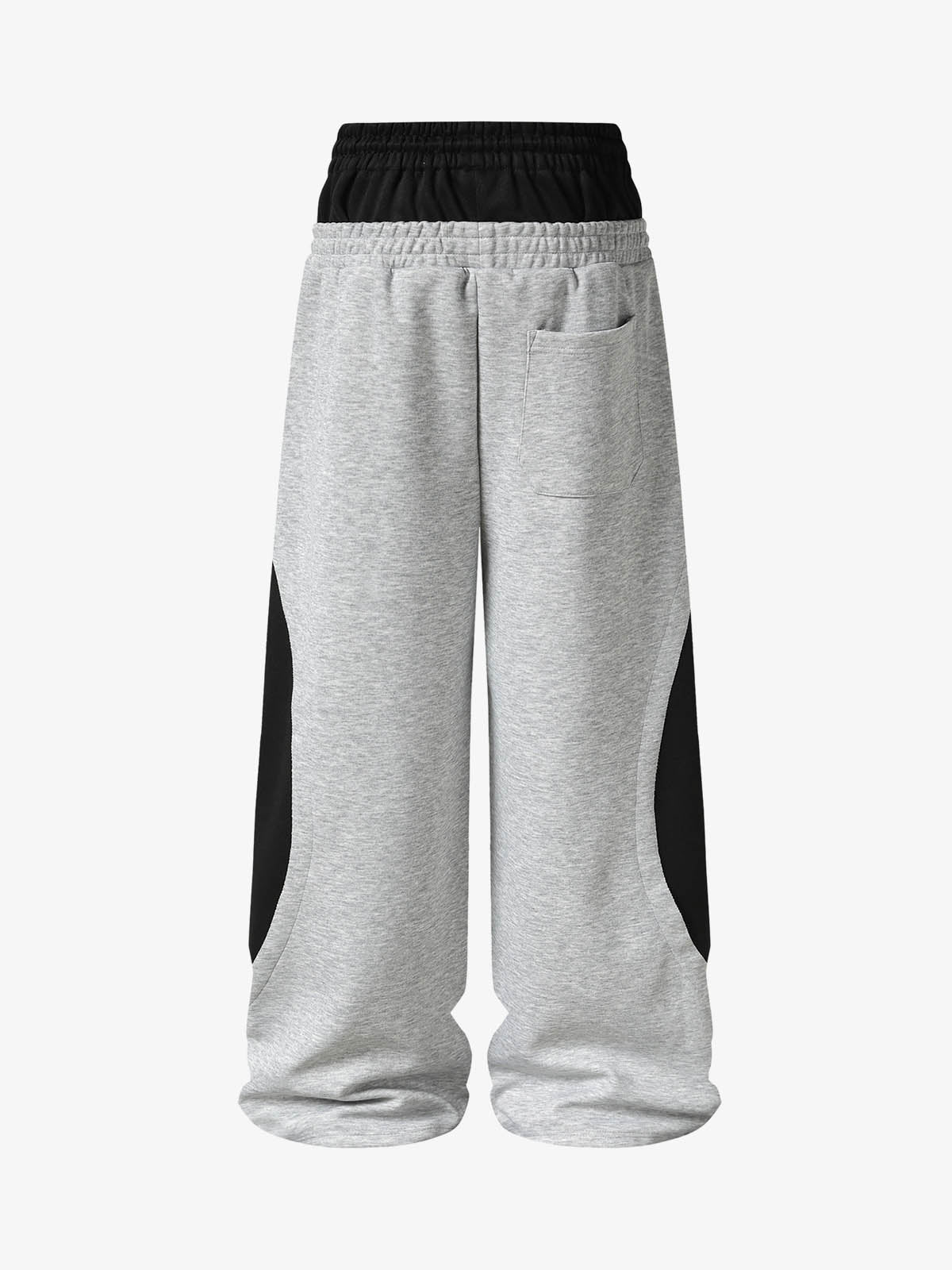 Layered Double-Waistband Wide-Leg Sweatpants; Flower Ash / S, Flower Ash / M, Flower Ash / L, Flower Ash / XL, Flower Ash / 2XL