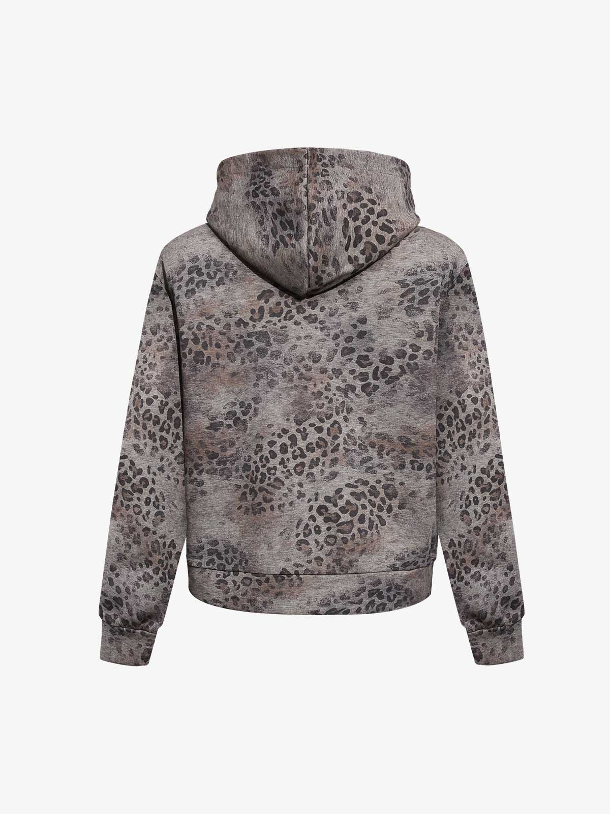 Leopard Script Graphic Sweatshirt; Leopard / M, Leopard / L, Leopard / XL