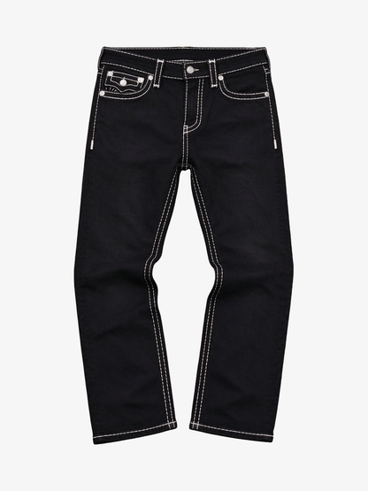 Contrast Stitch Straight Jeans