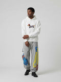 Baggy Grey Patchwork Sweatpants