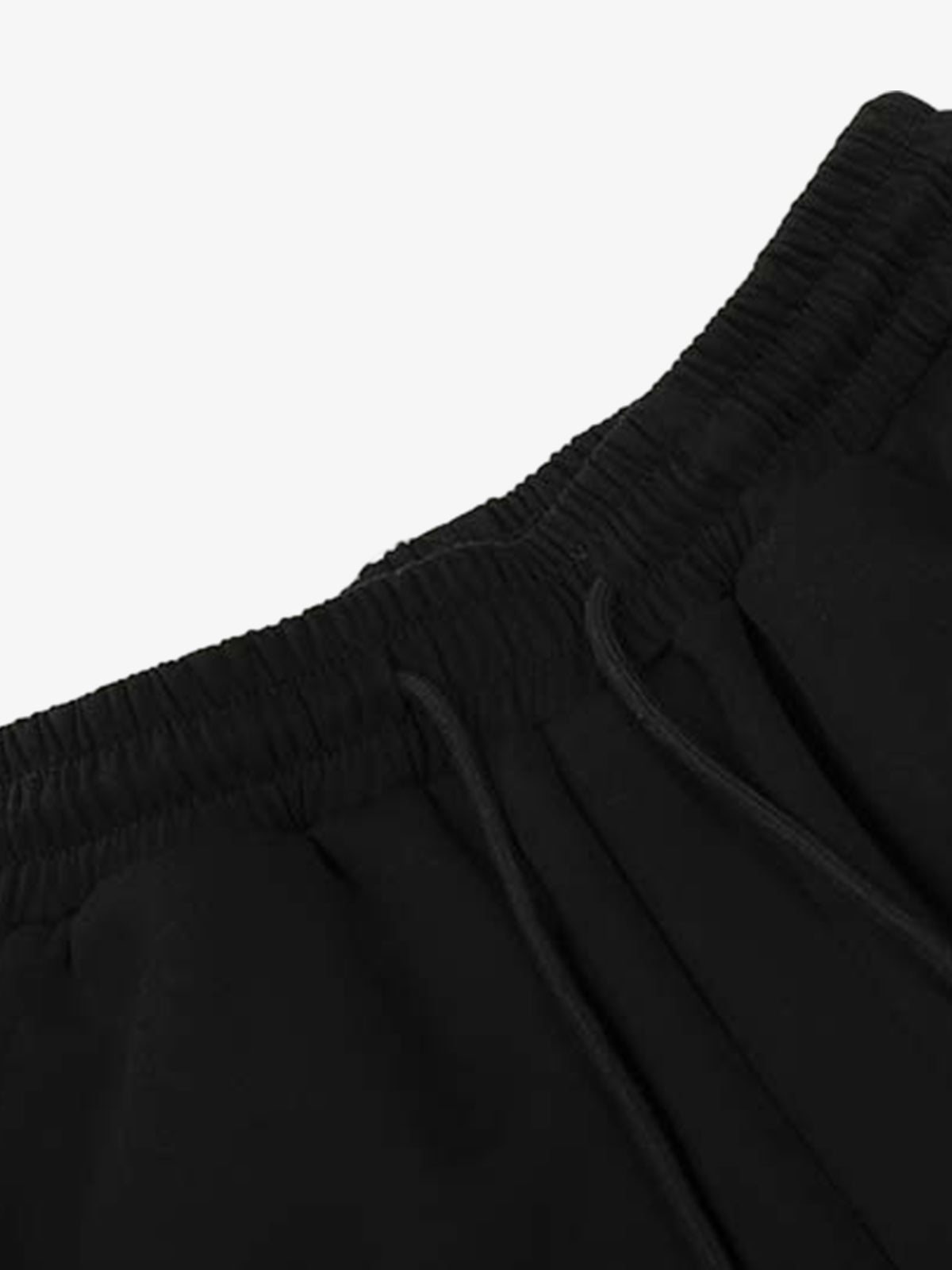 Script Embroidered Piped Wide-Leg Sweatpants; Black / S, Black / M, Black / L, Black / XL